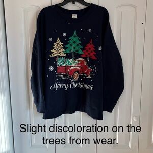 Terra & Sky Navy Christmas Sweater